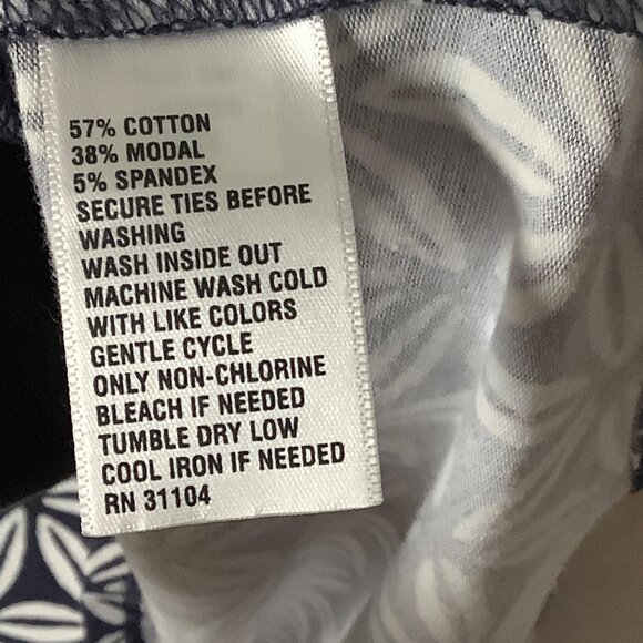 Crown & Ivy Women XL Shell Print Dress Tunic Bell Sleeves Beach Cruise Back Tie - Picture 5 of 10